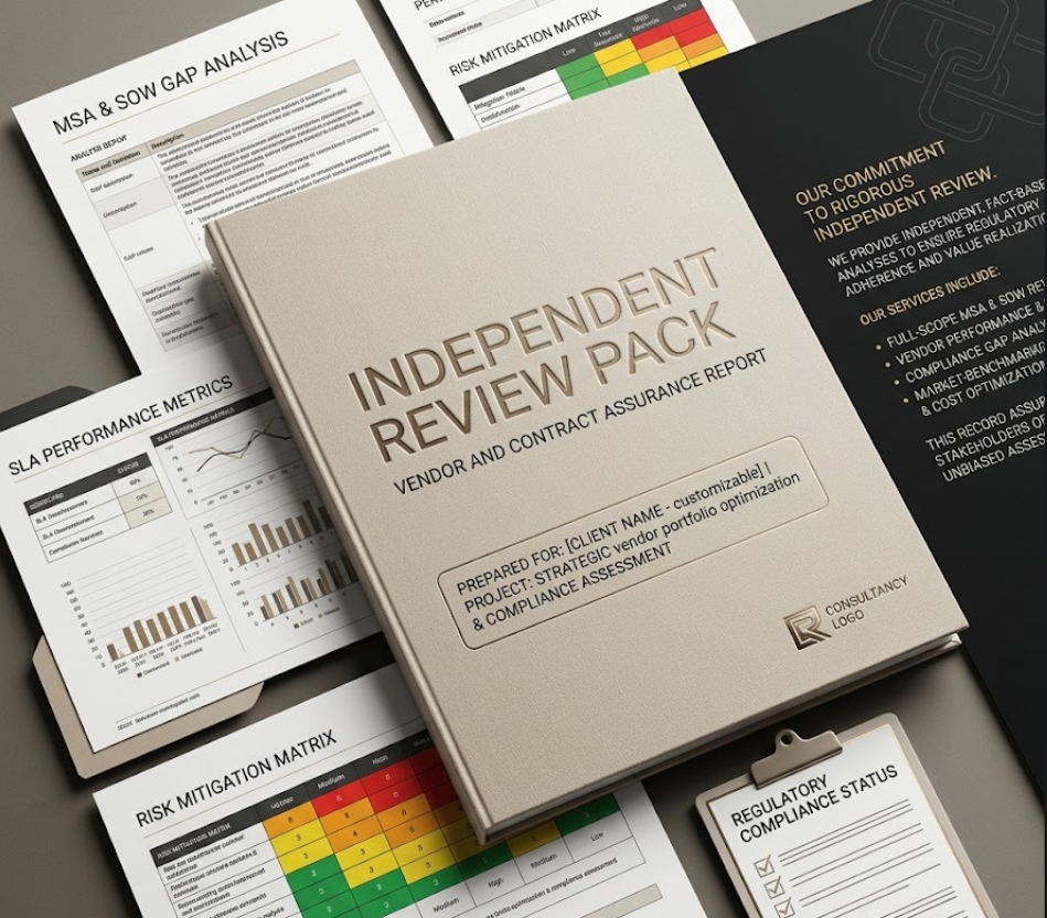 Independent Review Pack with vendor, contract, risk, and compliance analysis materials